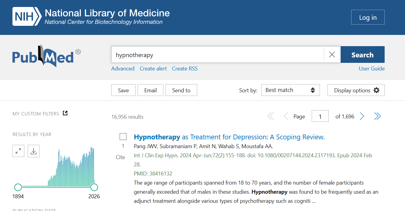 PubMed - Estudos Científicos sobre Hipnoterapia